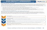 DATA QUALITY ASSESSMENT - HighPoint Solutions · DATA QUALITY ASSESSMENT. THROUGH EXPLORATORY DATA ANALYSIS USING DATA QUALITY HUB. Why Data Quality? Why Now? Gartner Research indicated
