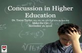 Concussion in Higher Education - Carleton University ... · Concussion in Higher Education Dr. Taryn Taylor, BKin, ... the computer Limit screen time ... PowerPoint Presentation