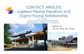 CONTACT ANGLES: Laplace-Young Equation and … ANGLES: Laplace-Young Equation and Dupre-Young Relationship.Young Relationship. R. L. Cerro ... p gz p gz gz inside in outside ...
