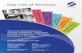 Our List of Services - Setsco Services Pte Ltd of Services (2016).pdf · Environmental Monitoring & Consultancy Services Commercial / Light Industries • Respirable dust / particles