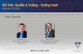 SIG Talk: Quality & Testing - Testing Tools - c.ymcdn.com · SIG Talk: Quality & ... Using SQLite, dump results to csv using ... How to Build an Efficient Security Operation Center