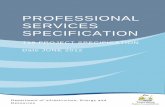 PROFESSIONAL SERVICES SPECIFICATION · Standard Specification G1 General Provisions, Clause G1.2.1 i.e., Construction or Maintenance, as this influence the Limits of Contract. ...