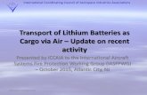 Transport of Lithium Batteries as Cargo via Air – … of Lithium Batteries as Cargo via Air ... lithium battery characteristics and a synopsis of the risks. ... paper, rubber, and