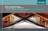 ICE Publishing Catalogue 2016 ($) flyers... · ICE Publishing Catalogue 2016 ($) ... (Advances in Cement Research, Environmental Geotechnics, ... of the influence of geotechnics on