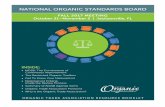 NATIONAL ORGANIC STANDARDS BOARD - Home | OTA · • Excluded operations in the supply chain (Proposal) ... and private organic ... consumer confusion and threatened the meaning and