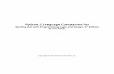 Python 3 Language Companion for - Del Mar Collegeacademy.delmar.edu/.../COSC1309/eBooks/Python3_LanguageCompanion.pdfPython 3 Language Companion for ... Chapter 1 Introduction to Python