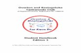 Overton and Basingstoke Taekwondo Club · Student Handbook Edition 3 ... Board to help unify and strengthen WTF Taekwondo in the UK. TCGB is recognised as the governing body for the