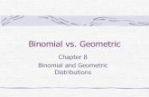 Binomial vs. Geometric - Tracy Unified School District Documents/AP... · Twenty-five percent of the customers entering a grocery store between 5 p.m. and 7 p.m. use an express checkout.