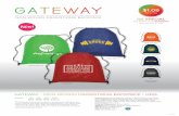 GATEWAY $1 - goldstarpens.com · GATEWAY Use promo code GOUDGQ2 Valid until June 30, 2018 NON-WOVEN DRAWSTRING BACKPACK Q2 SPECIAL $1.09 150 pc min FL-1329 Imprint Color: White (default),