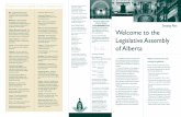 April 30, 2018 Seating Plan Welcome to the Legislative ... · authority of the Legislative Assembly. ... of the Legislative Assembly of Alberta. ... Ceremonial and Security Services