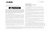 Type AR Auxiliary Relay High Speed Instruction Leaflet · 2018-05-09 · AR High Speed Auxiliary Relay The target is reset from the outside of the case by a push-rod located at the