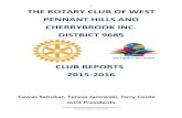 1 THE ROTARY CLUB OF WEST PENNANT HILLS AND CHERRYBROOK ... · 5 The Rotary Club of West Pennant Hills and Cherrybrook inc Committee Reports for 2015-2016 CLUB SERVICE REPORT With