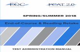 SPRING/SUMMER 2018 - florida.pearsonaccessnext.comflorida.pearsonaccessnext.com/.../Spring-Summer_2018_CBT_TAM.pdf · iv Spring/Summer 2018 End-of-Course & Reading Retake Test Administration