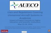 Uses and Regulations Covering Unmanned Aircraft Systems … conference/Monday/Uses an… · Uses and Regulations Covering Unmanned Aircraft Systems in ... • Other uses for drones