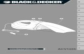 ACV1205 EUR · 2018-02-15 · Your Black & Decker Dustbuster ... The intended use is described in this manual. The use ... The filters should be replaced every 6 to 9 months and whenever