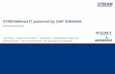 STREAMlined IT powered by SAP S/4HANA · ERP, S4/HANA) and data base ... 2016 STREAMlined IT powered by 15 SAP S/4HANA Enterprise Management ... undertaken a similar exercise