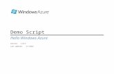 Hello Windows Azure - WOU Homepage - Western …rvitolo06/WATK/Demos/HelloWindowsAzureVS2010... · Web viewCreating the Hello Windows Azure application Deploying the application Creating