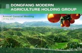 DONGFANG MODERN AGRICULTURE HOLDING GROUP For personal use only · 2017-10-19 · DONGFANG MODERN AGRICULTURE HOLDING GROUP ... 3 Business model 4 Growth plan 5 Summary ... For personal