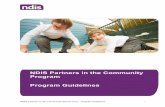 NDIS Partners in the Community Program Program Guidelines · NDIS Partners in the Community Program Program Guidelines. ... 2.2 NDIS Partners in the Community Program ... Intervention