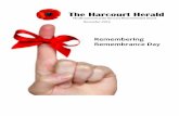 The Harcourt Herald · The Harcourt Herald Remembering Remembrance Day The life and work of the Harcourt Memorial United Church November 2016