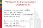 Welcome to the Sociology Department · Welcome to the Sociology Department Department Location: Hart Hall 201 ... research interests include political sociology, social theory, South