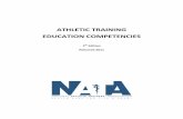 ATHLETIC TRAINING EDUCATION … 5th edition of the Athletic Training Education Competencies (Competencies) provides educational program personnel and others with the knowledge, skills,