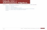 Math 154 Elementary Algebra Chapter 3 Application Problems ...cabrillo.edu/~mcaspers/math154/book/ch3.pdf · Math 154 :: Elementary Algebra Chapter 3 — Application Problems of Linear