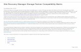 site Recovery Manager Storage Partners - Vmware · VMware Site Recovery Manager software has been tested and deployed in a variety of Storage Area Network ... o RecoverPoint Storage