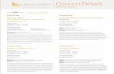 Concert Details - Phoenix Symphony · Concert Details Tito Muñoz ... Ravel’s Bolero SYMPHONY HALL March 4, 2016 ... The Earth – An HD Odyssey, is truly an out-of-this-world concert