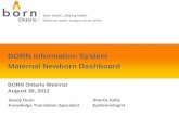 BORN Information System Maternal Newborn Dashboard Matern · BORN Information System Maternal Newborn