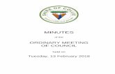 MINUTES - Shire of Collie · MINUTES - ORDINARY MEETING OF COUNCIL ... approximately 1500 jobs across the whole project ... Cr Faries – The condition of the Collie River is an issue