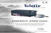 ENERGY 2500 GAS - Scan-Terieurscan-terieur.com/assets/files/Customer Information/Telair...DRAWING FOR SPARE PARTS LIST ENERGY 2500 G .....24 Energy 2500 G Vers. 022 GB 4 1 FOREWORD