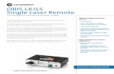 OBIS LX/LS Single Laser Remote - cohrcdn.azureedge.net · OBIS LX/LS Single Laser Remote Controls Key Switch Power Input RS-232 Interlock Connection ... Benelux +31 (30) 280 6060