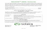 Reckon 280SL Herbicide Label RKN-01-R0312 .page 1 of 25 RECKON TM 280SL Herbicide A non-selective
