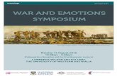 WAR AND EMOTIONS SYMPOSIUM - … · WAR AND EMOTIONS SYMPOSIUM John Singer Sargent, ... Crusades, c.1215-1250 ... affective role in judging the success or failure of