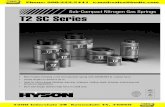 Sub-Compact Nitrogen Gas Springs T2 SC Series Gas Springs/T2 Series Spring… · Sub-Compact Nitrogen Gas Springs T2 SC Series ... T2SC-740X16 16 0.63 11000 2500 93 3.66 77 3.03 T2SC-740X25