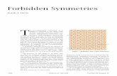 Forbidden Symmetries - American Mathematical Society · Forbidden Symmetries Frank A. Farris T he crystallographic restriction, as itapplies to patterns in the plane, tells us that