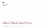 Grade 7: Module 2B: Unit 2: Lesson 4 Introducing Readers ... · GRADE 7: MODULE 2B: UNIT 2: LESSON 4 Introducing Readers Theater: Pygmalion . Long-Term Targets Addressed (Based on