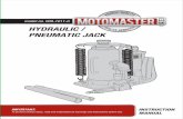 HYDRAULIC / PNEUMATIC JACK - canadiantire.ca · Hydraulic Jack Assembly Diagram Bleeding the System 9 Operation 10 ... transmission in “Park” (if automatic) or first gear (if