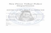 Nez Perce Tribal Police Departmentnezperce.org/Official/PDF/Entry Level Police Officer...Nez Perce Tribal Police Department ENTRY LEVEL POLICE OFFICER PACKET 1) Nez Perce Tribe Police