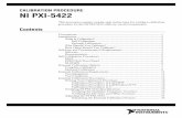 CALIBRATION PROCEDURE NI PXI-5422 · CALIBRATION PROCEDURE NI PXI-5422 This document contains step-by-step instructions for writing a calibration procedure for the …