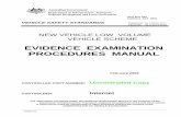 EVIDENCE EXAMINATION PROCEDURES MANUALrvcs.infrastructure.gov.au/EVIDENCEManual2.1.pdf · EVIDENCE EXAMINATION ... Stop Lamps and End-Outline Marker Lamps LV 50 Front Fog Lamps LV