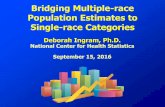 Bridging Multiple-race Population Estimates to Single … this end, NCHS uses population data for ... •Vital statistics ... tabulation, and presentation of race and