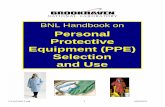 BNL Handbook on Personal Protective Equipment (PPE ... · Personal Protective Equipment (PPE) Selection ... (Amp) Minimum Protective ... Torch brazing NA 3 Torch soldering NA 2