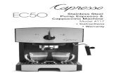 EC5 O Pump Espresso & Stainless Steel Cappuccino … · EC5 O Stainless Steel Pump Espresso & Cappuccino Machine. 2. IMPORTANT SAFEGUARDS When using electrical appliances, basic safety