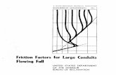 Engineering Monograph No. 7, “Friction Factors for Large ... · L Friction Factors for large Conduits ... (Friction loss in conduit carrying water) ... Analysis of friction data
