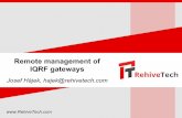 IQRF gateways Remote management of · Remote management of IQRF gateways ... Summary Our management system allows you to: ... Pepa Hajek Dashboard Monitoring