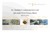 Dr. Reddy’s Laboratories Ltd Q4 and FY13 Press Meet · Q4 and FY13 Press Meet ... in the Aon Hewitt, Mint, BSE and NSE Study, 2012. ... FY13Press_meet-Final.ppt [Compatibility Mode]