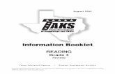 4 Reading Info Booklet 4 Reading TAKS Information Booklet 1 INTRODUCTION The Texas Assessment of Knowledge and Skills (TAKS) is a completely reconceived testing program. It assesses