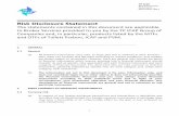 Risk Disclosure Statement - Tullett Prebon - F&O · 2017-12-11 · Risk Disclosure Statement – December 2017 . ... may have a favourable or an unfavourable effect on the gain or